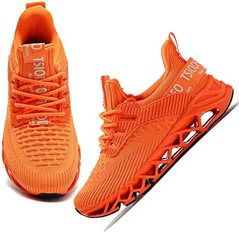 tsiodfo boys tennis shoes walking shoes kids girls mesh breathable youth fashion athletic sport running jogging sneakers orange big kid size 5