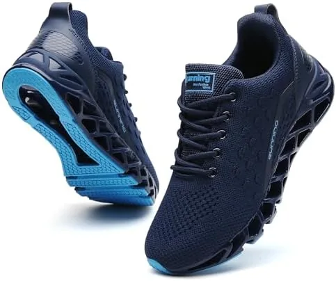 tsiodfo fashion sneakers for women athletic sport running shoes tennis walking sneakers navy blue size 75