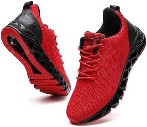 tsiodfo fashion sneakers for women athletic sport running shoes tennis walking sneakers red black size 95