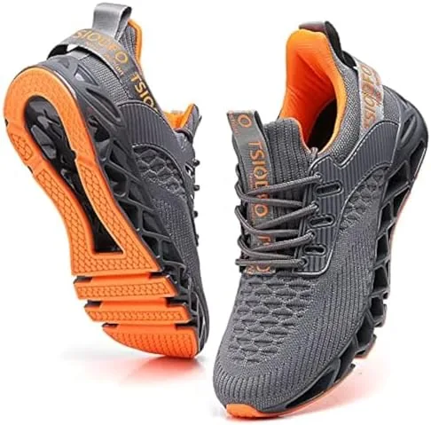 tsiodfo slip on sneakers for women casual sport running shoes athletic train tennis walking shoes ladies gym workout jogging fashion sneaker grey size 75